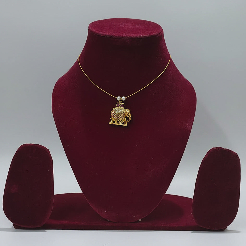 Invisible chain with elephant pendant