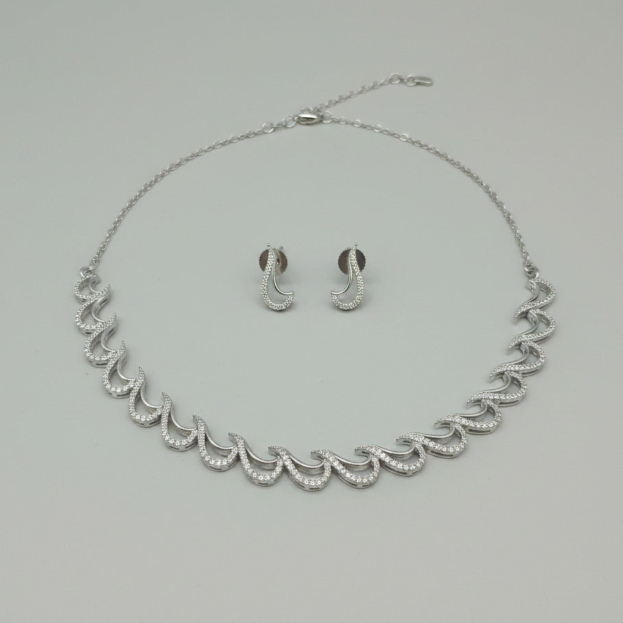 AD silver necklace set