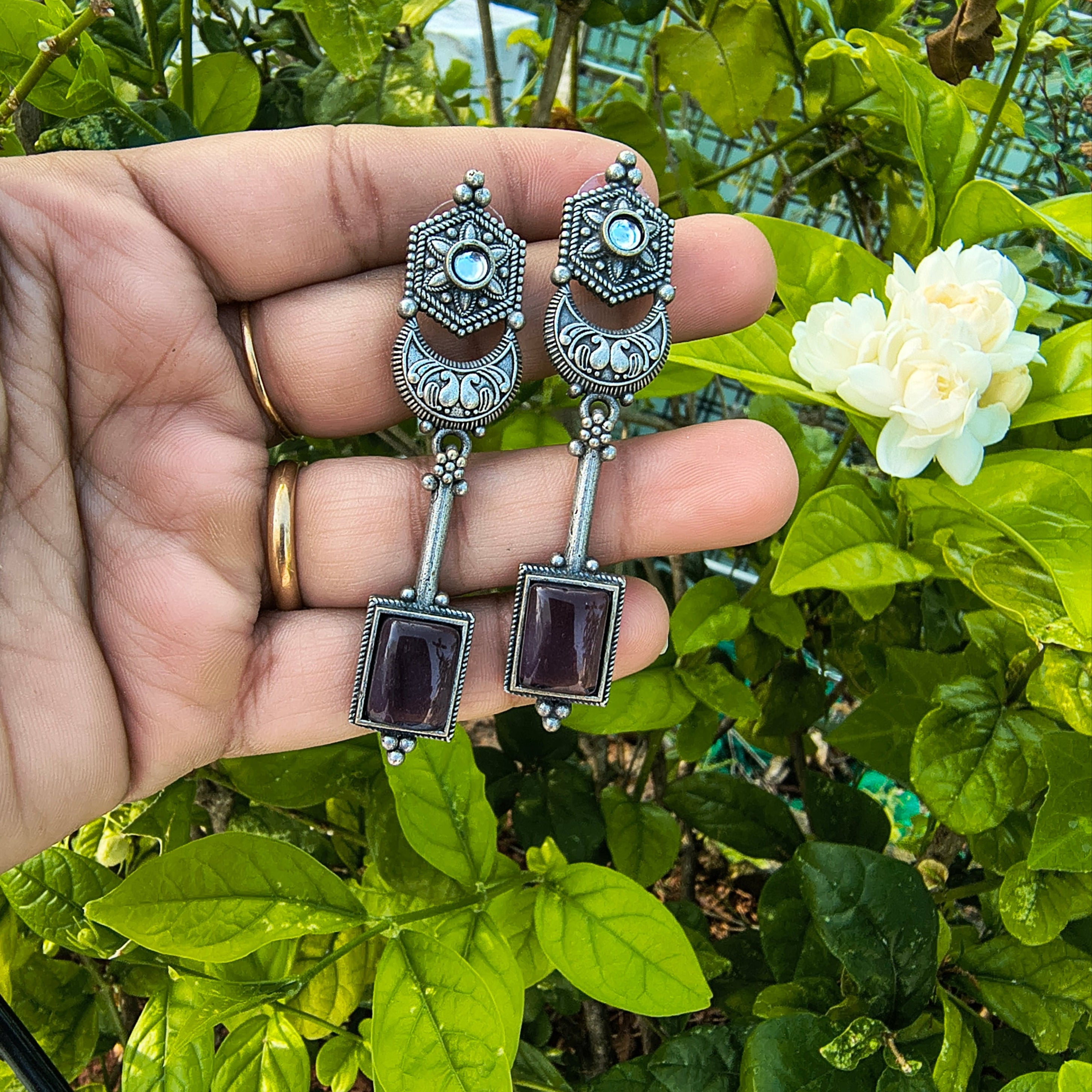 Aura drop earrings