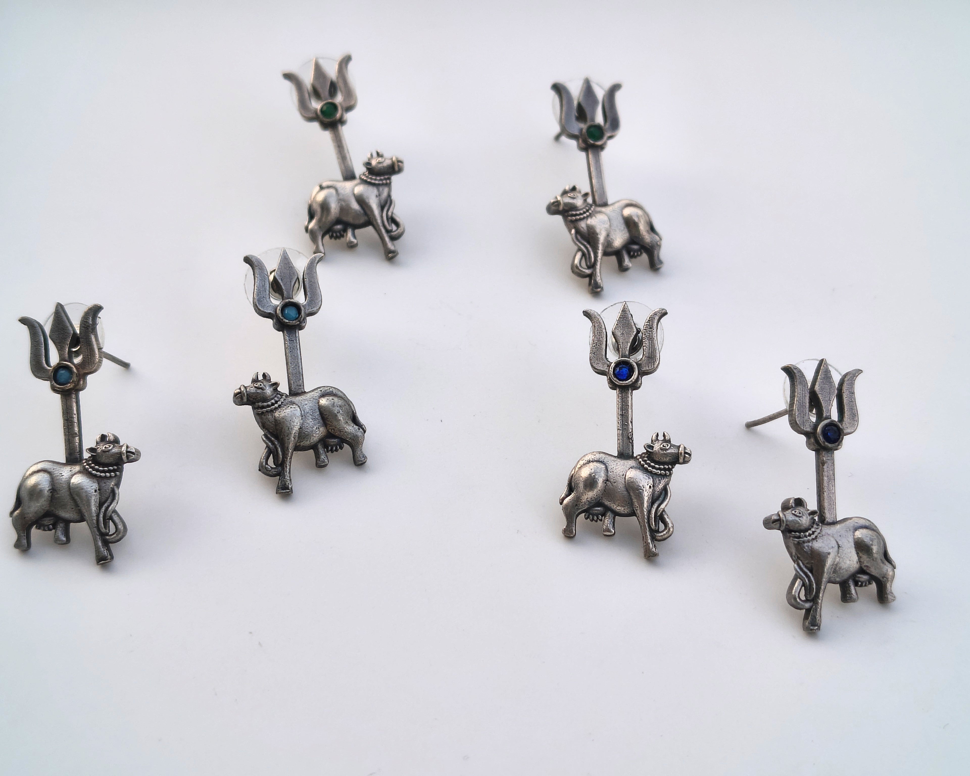 Nandi Trisul earrings