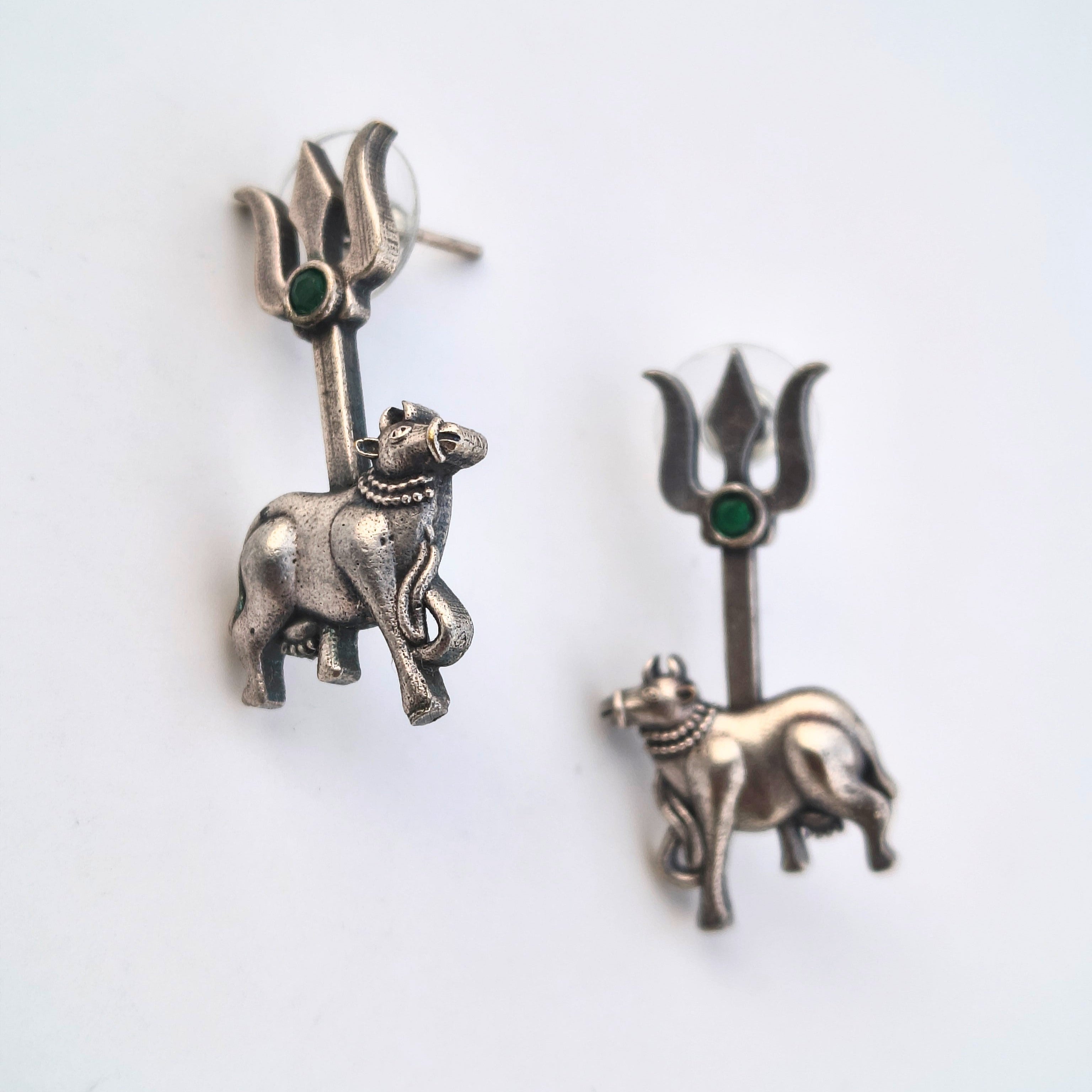 Nandi Trisul earrings