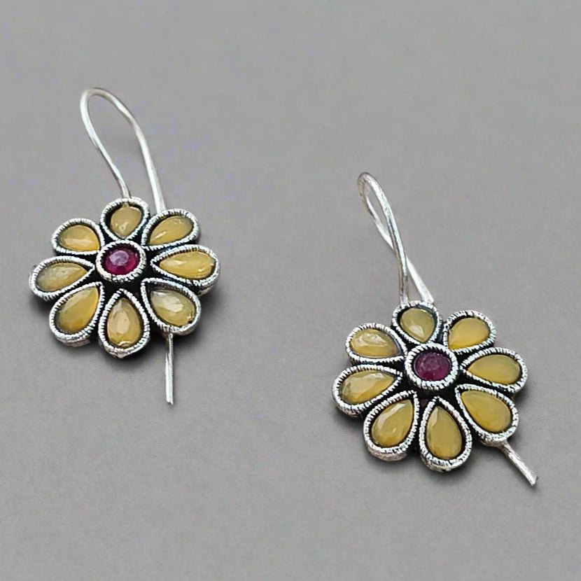 Floral German silver Hooks