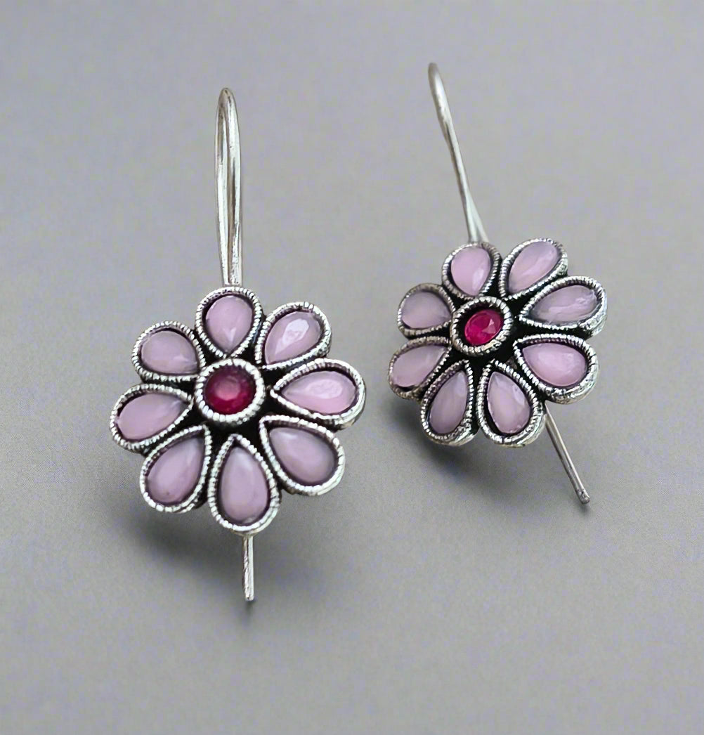 Floral German silver Hooks
