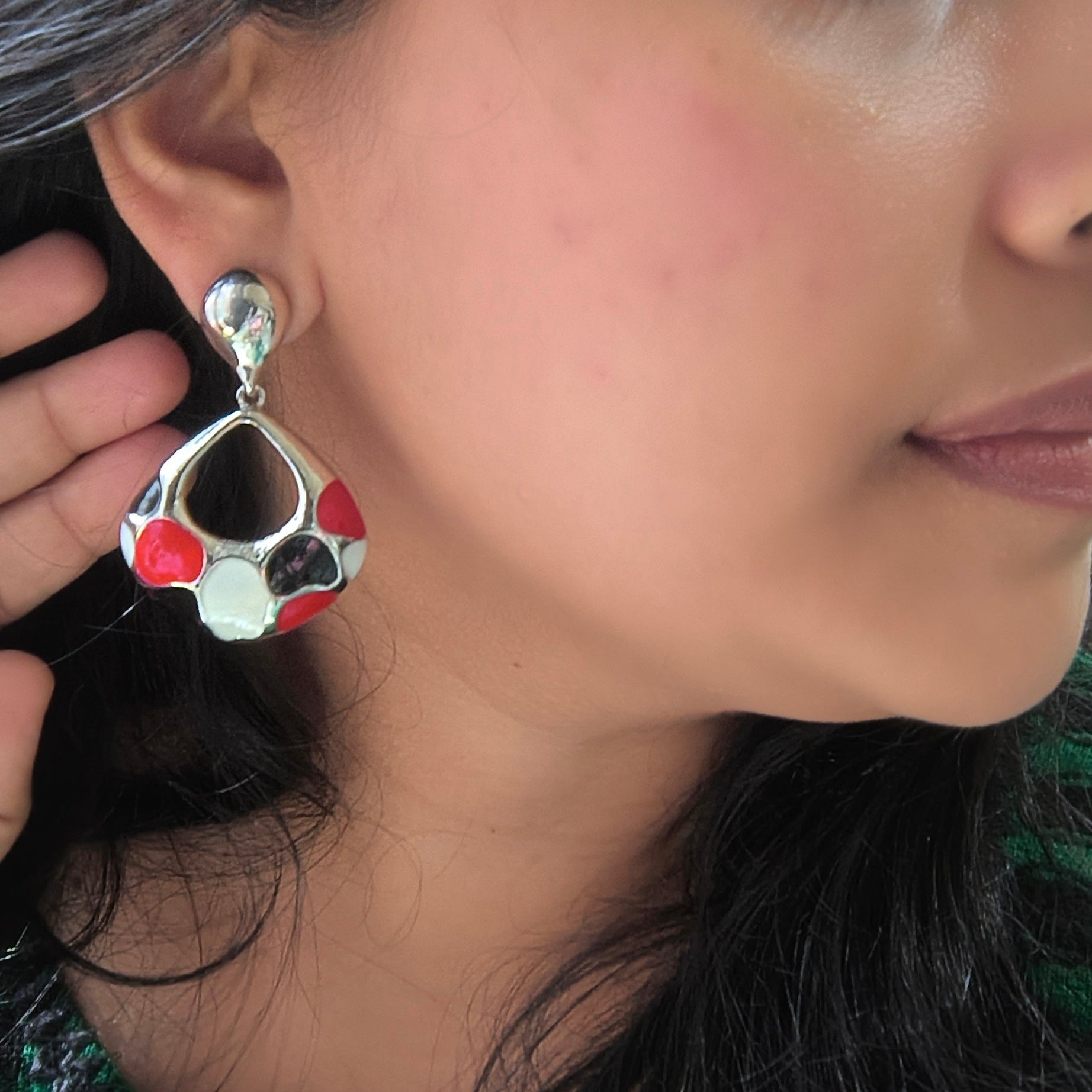 Statement Oval Drop earrings