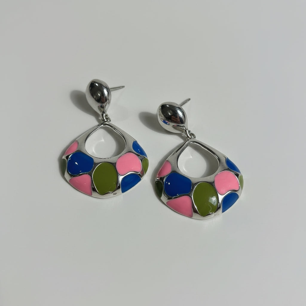 Statement Oval Drop earrings