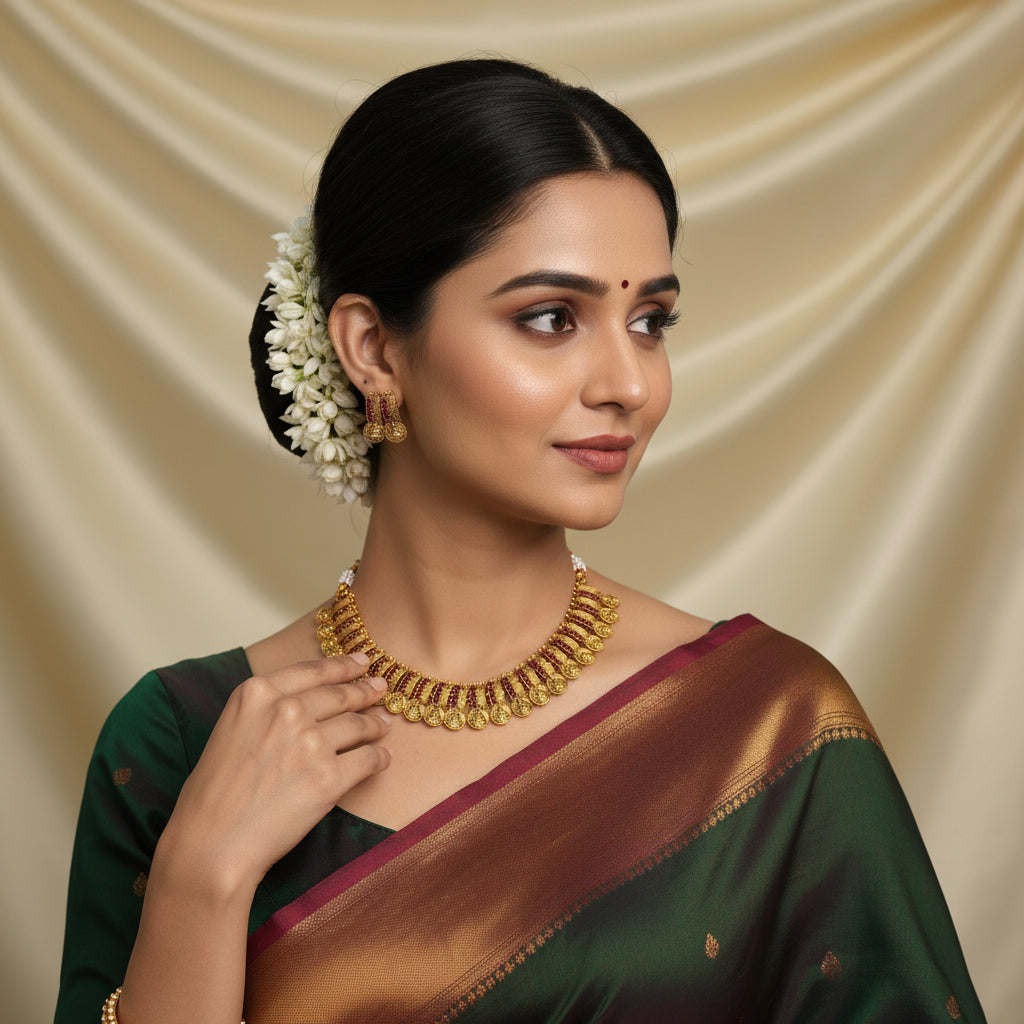 Traditional coin necklace set