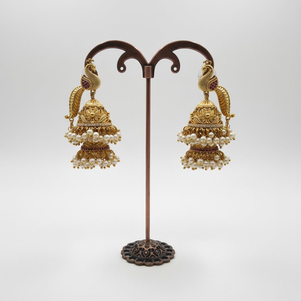 Peacock Bridal Jumkas