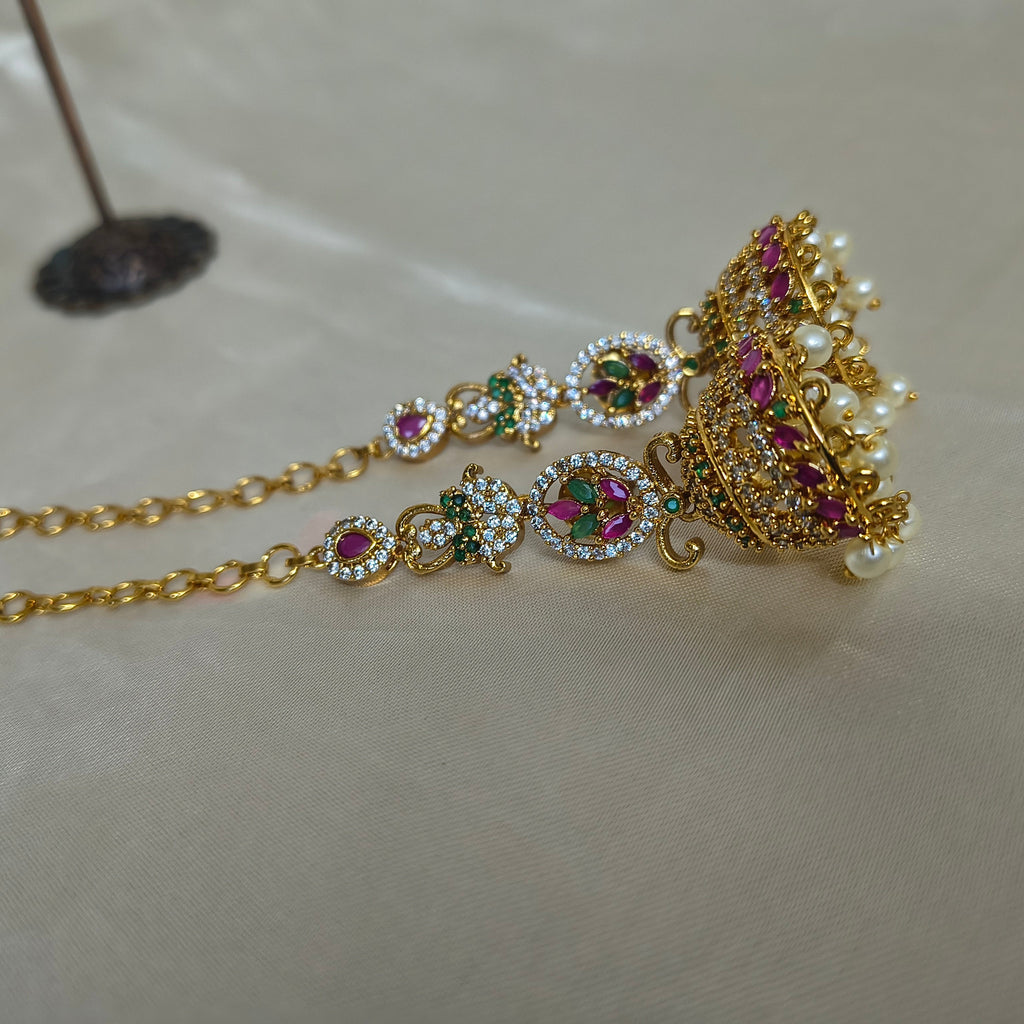 AD jumka with ear chain