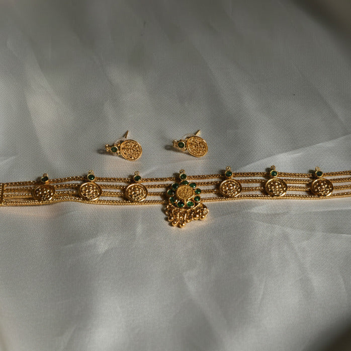 Coin Layered Choker set
