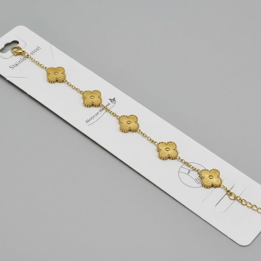 Anti Tarnish clover Bracelets
