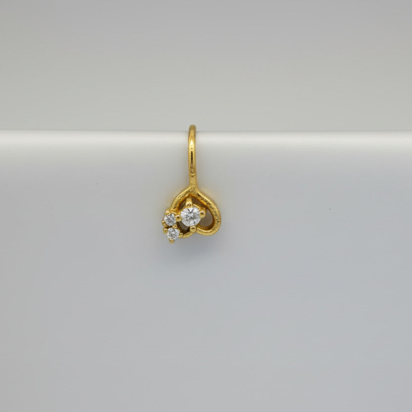 Simple stone nose pins