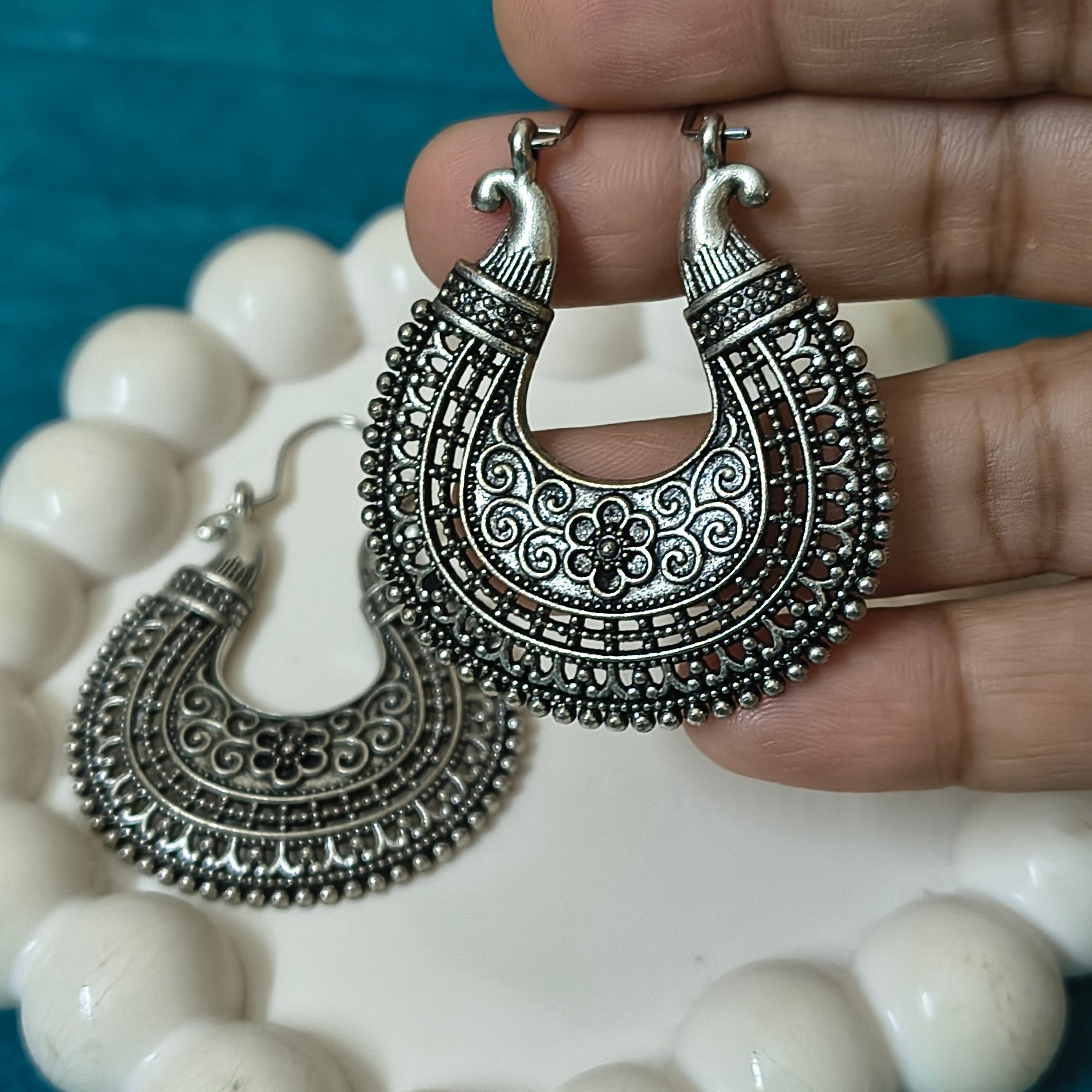 Samaaya floral hook earrings