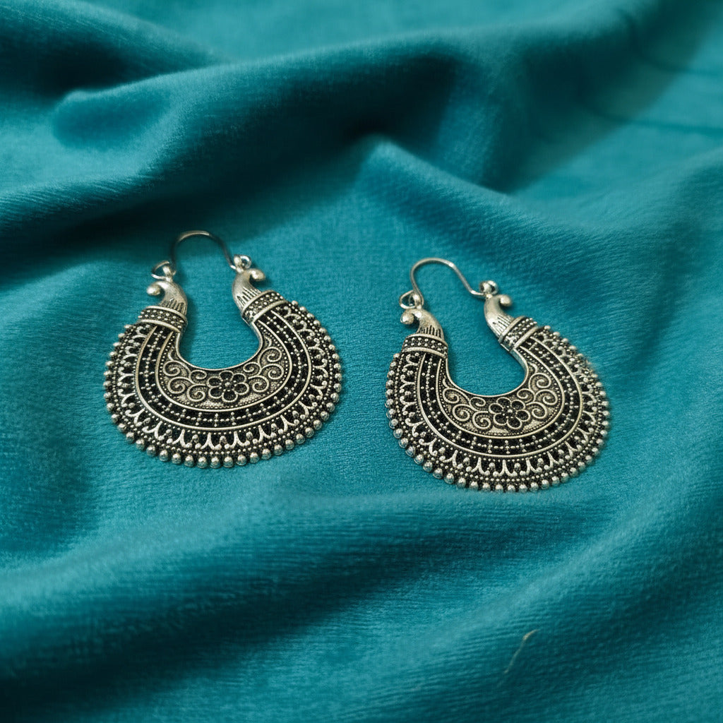 Samaaya floral hook earrings