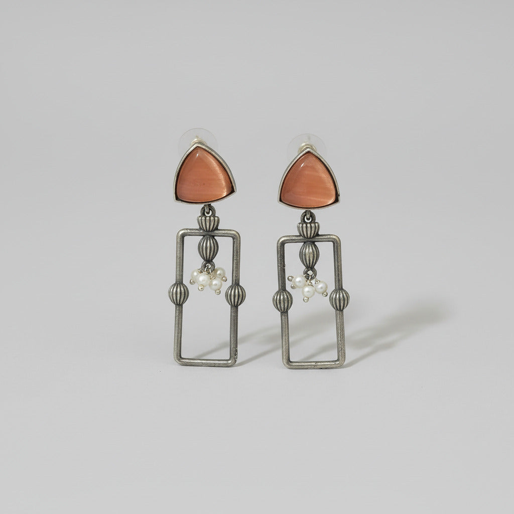 Oxidised Dangler Earrings