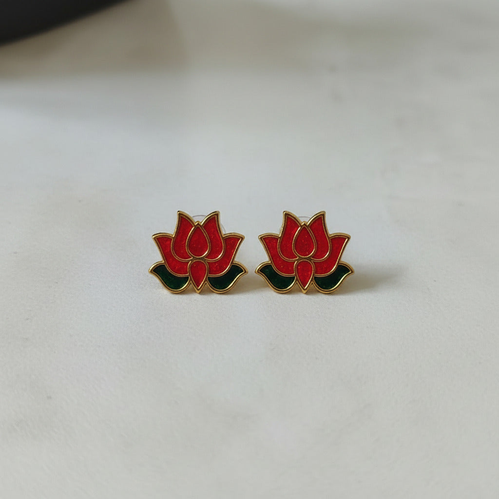 Enamel earrings