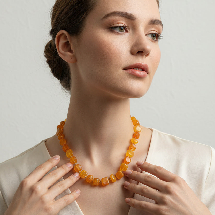 Natural stone chain