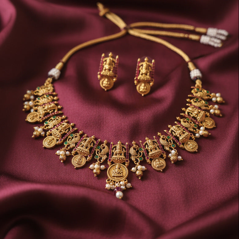 Kadambari Coin Necklace set