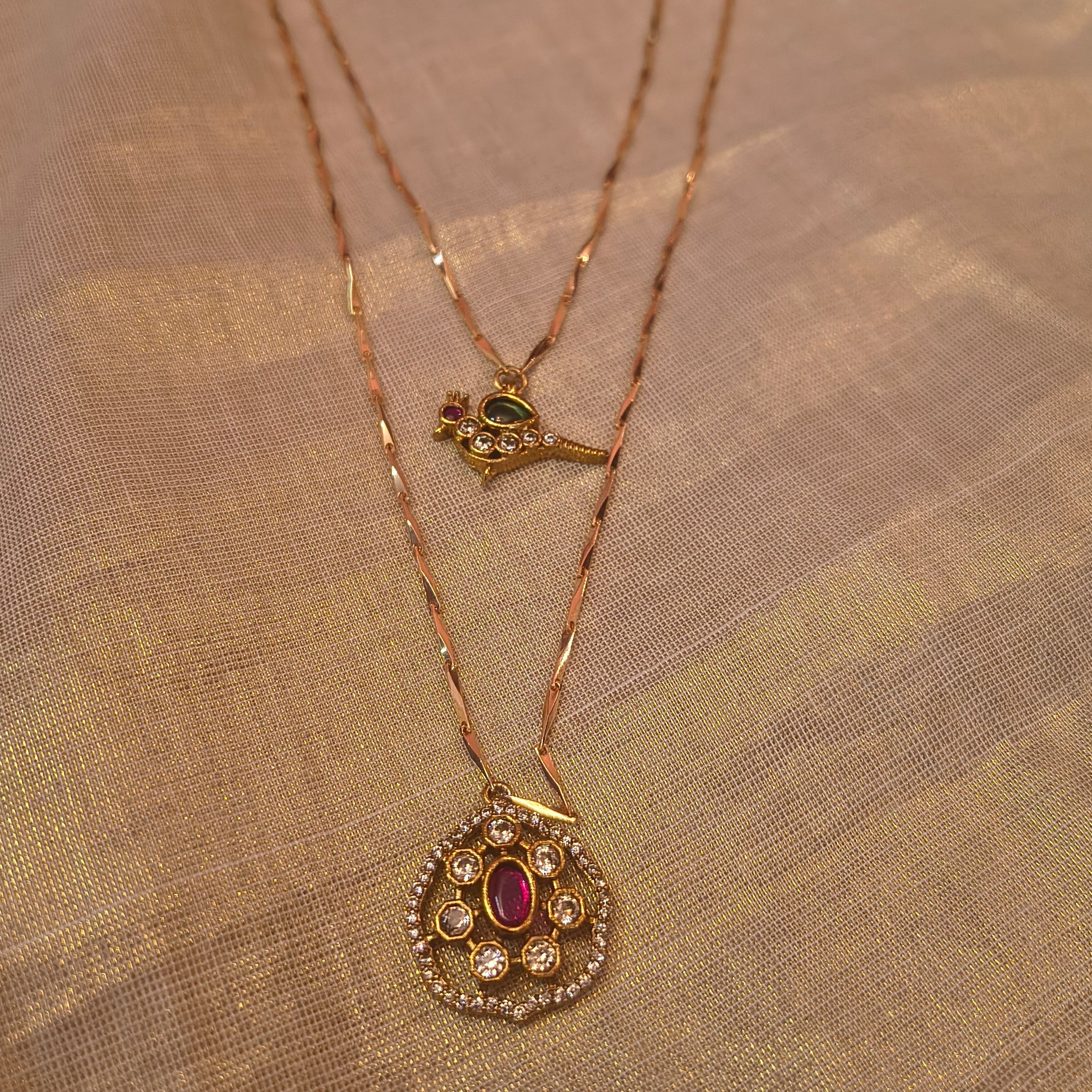 MayaMayura Double layer Necklace set
