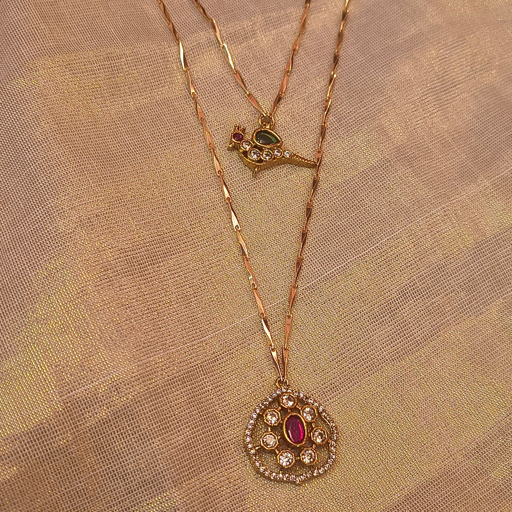 MayaMayura Double layer Necklace set