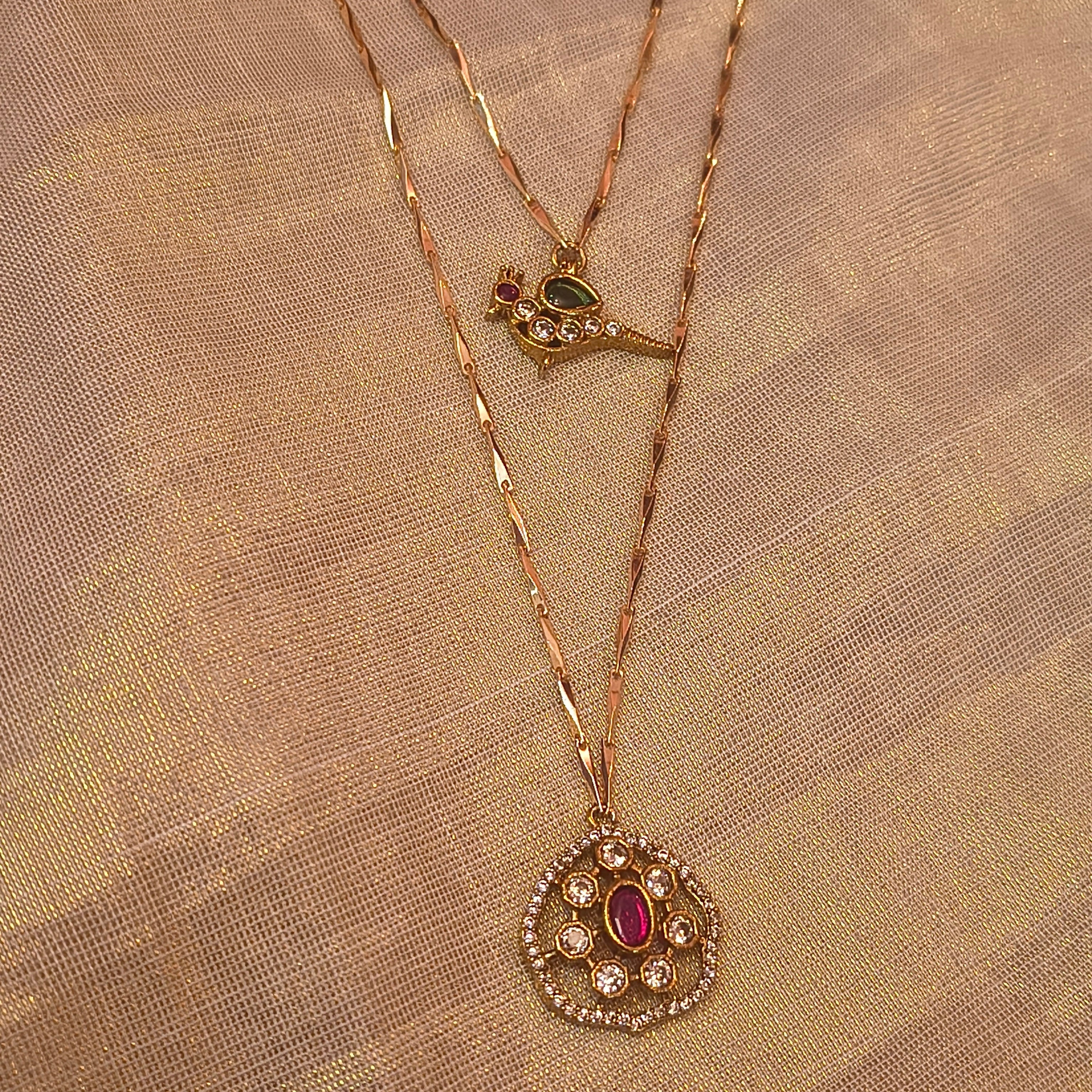 MayaMayura Double layer Necklace set