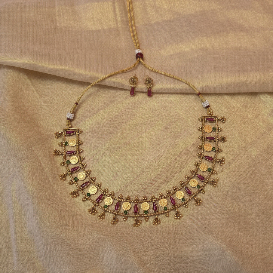 Bhashini Coin choker set