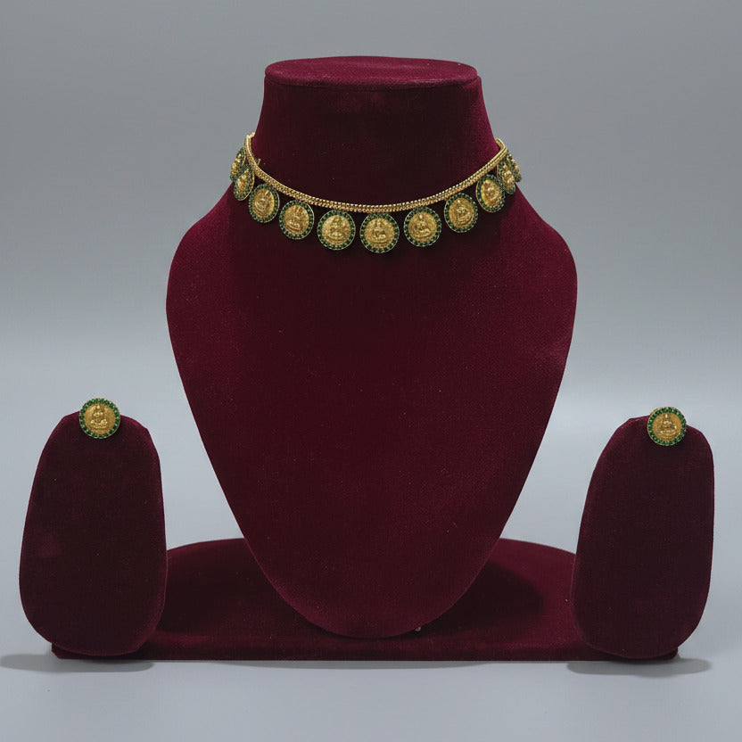 Kasavu Lakshmi necklace set