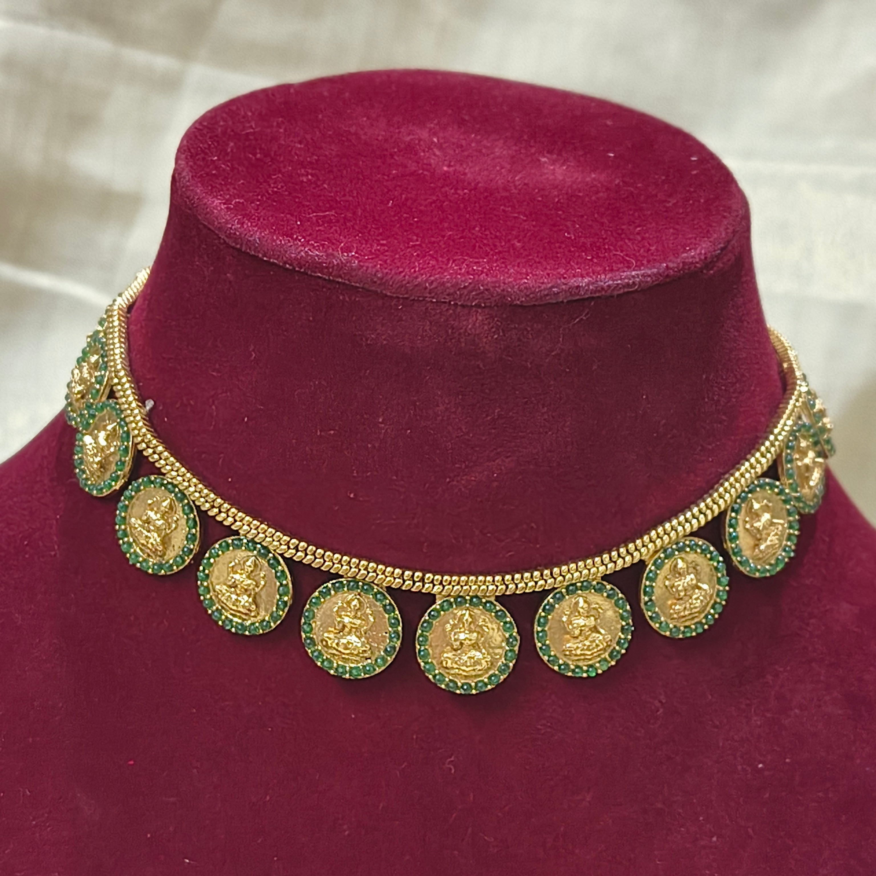 Kasavu Lakshmi necklace set
