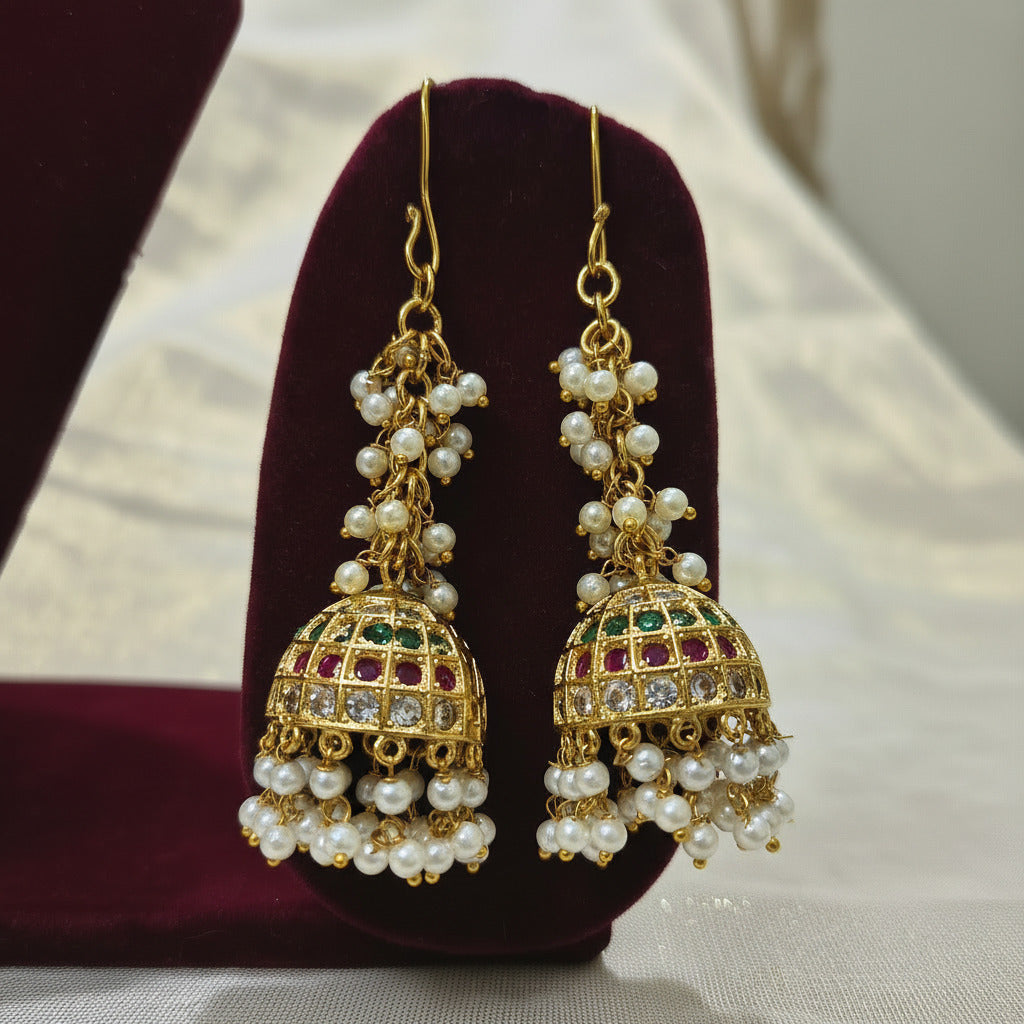 kemp pearl jhumka