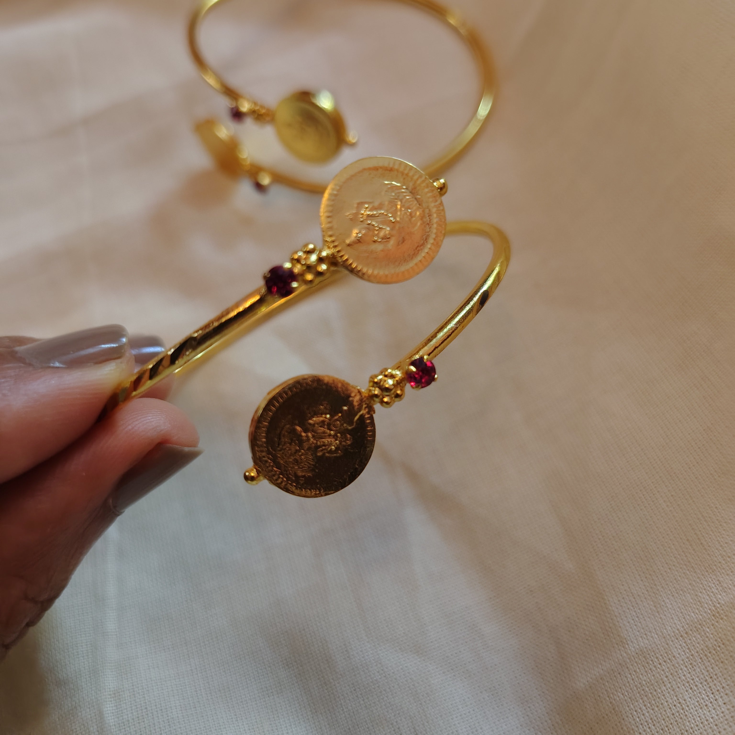 Gold plated Kasu Bangle