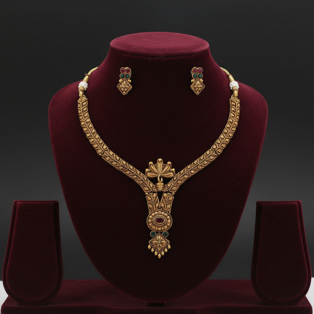 Antique snake necklace set