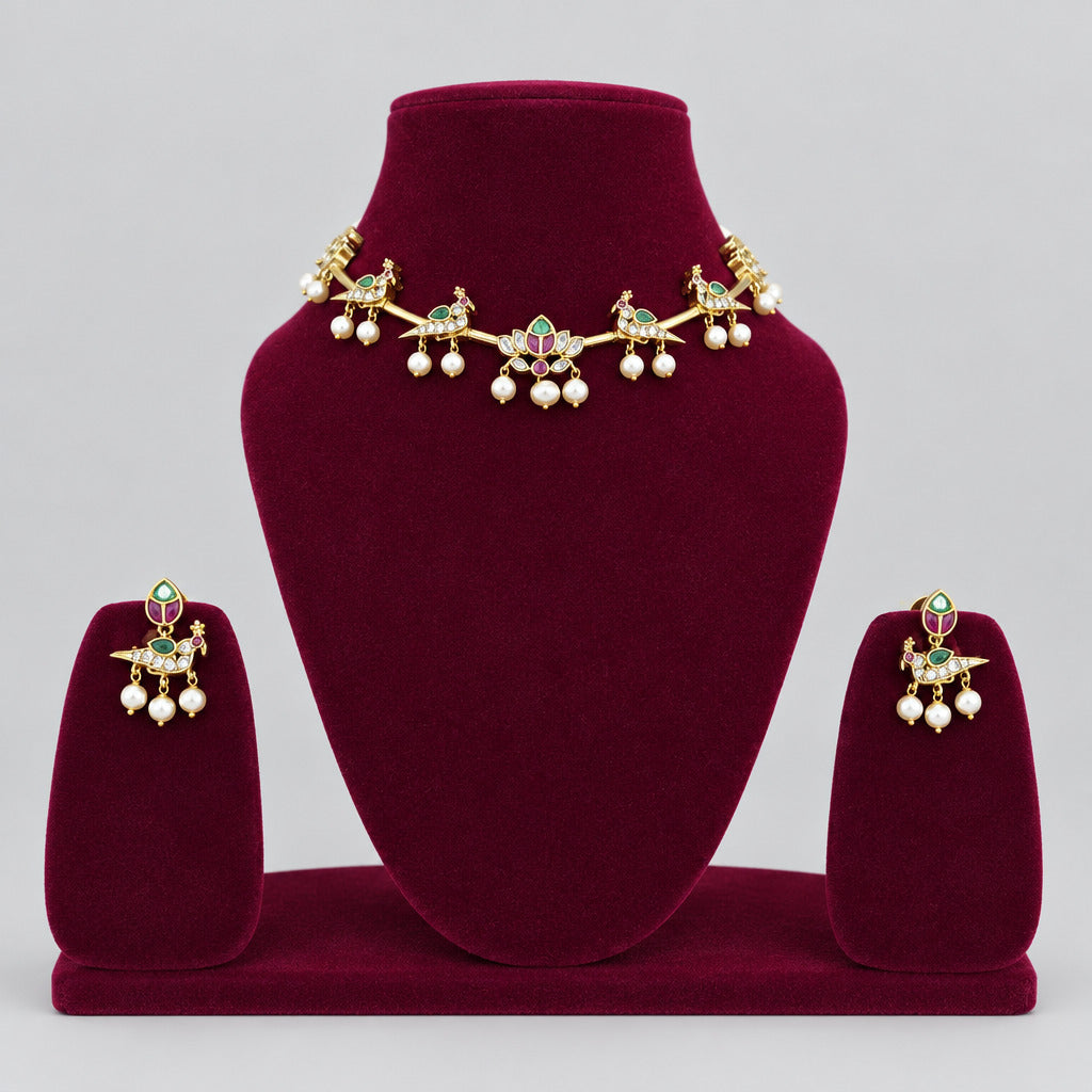 Kemp Jadau LOtus necklace hasli