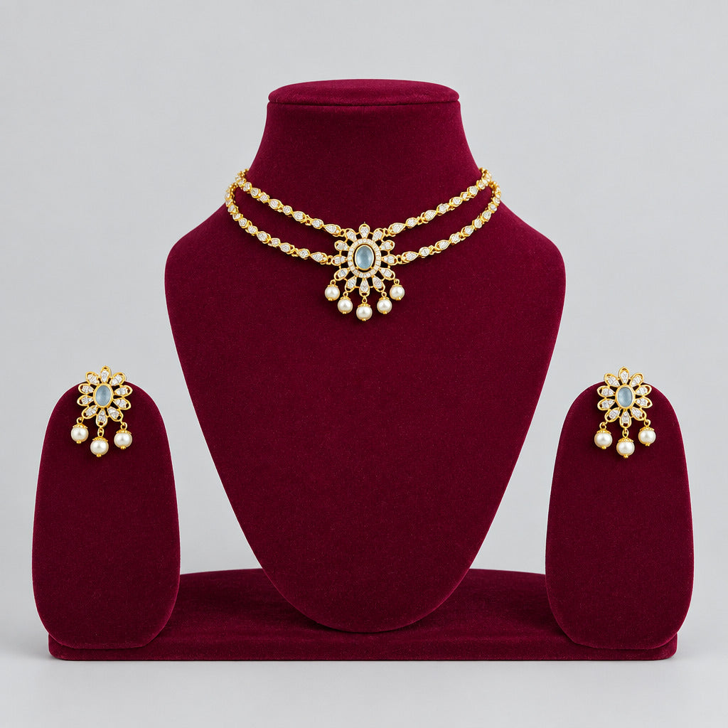 2 layer ad necklace set