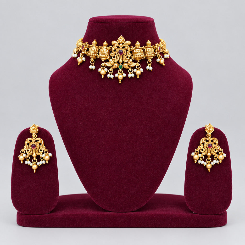 Maheswari Non idol Choker set